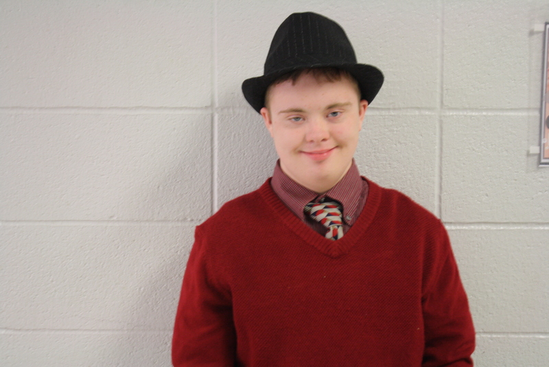student dressed up for Senior Citizens Dress-up Day