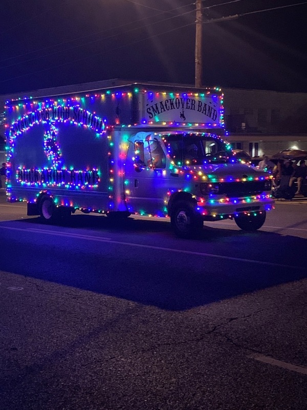 Band Truck With Christmas Lights
