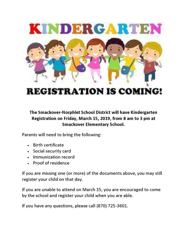 Kindergarten Registration Smackover Elementary